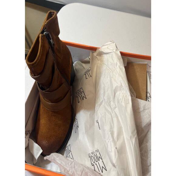 Miz Mooz Hazelnut Brown Suede Ankle Boots 8.5 | New In Box | Women’s Booties - Picture 3 of 6
